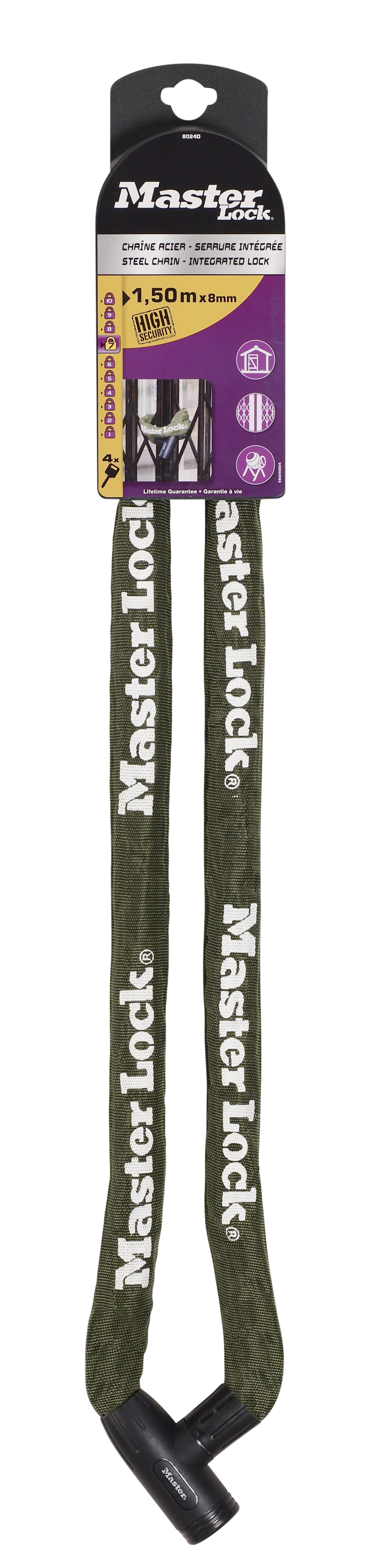 Masterlock 8017EURD Chain 1.5 m x 8 mm 