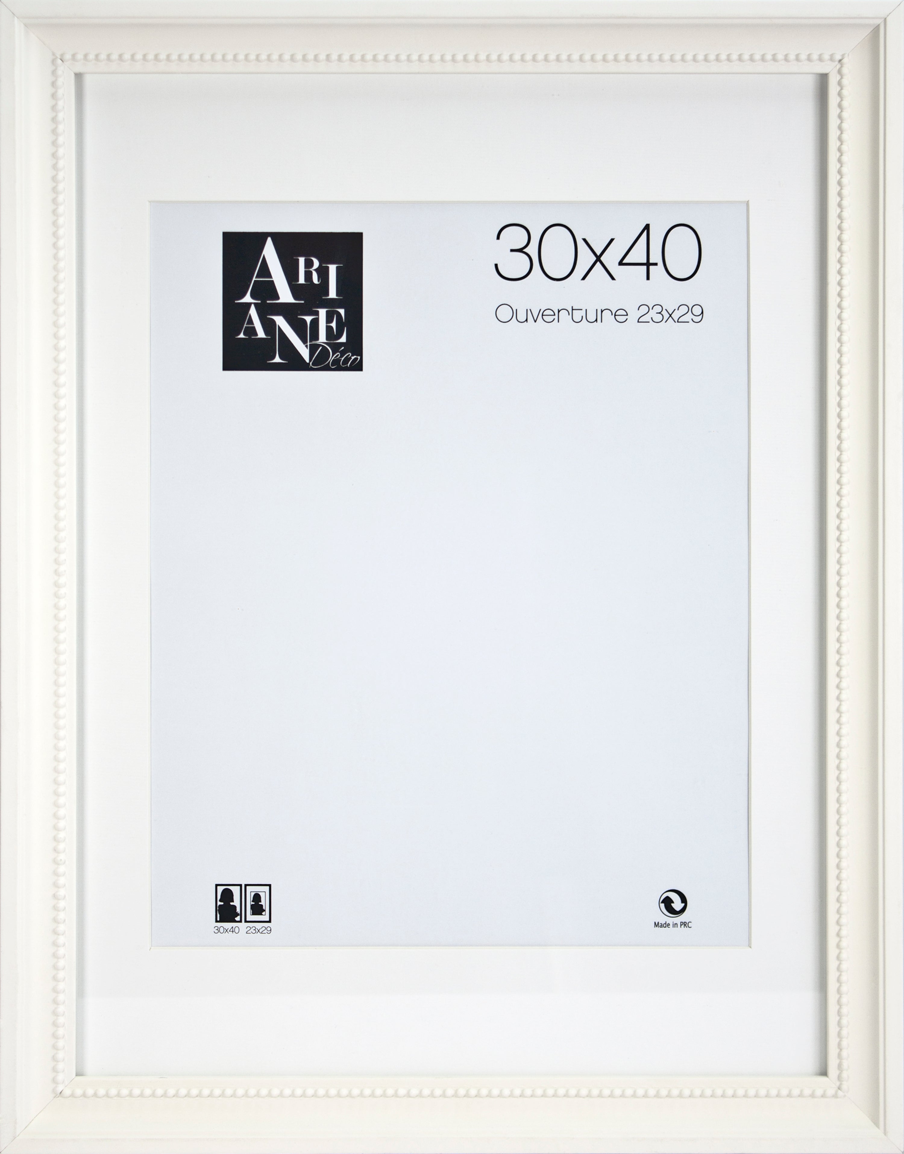 Cadre Pure Perle L 30 X H 40 Cm Mdf Blanc Leroy Merlin