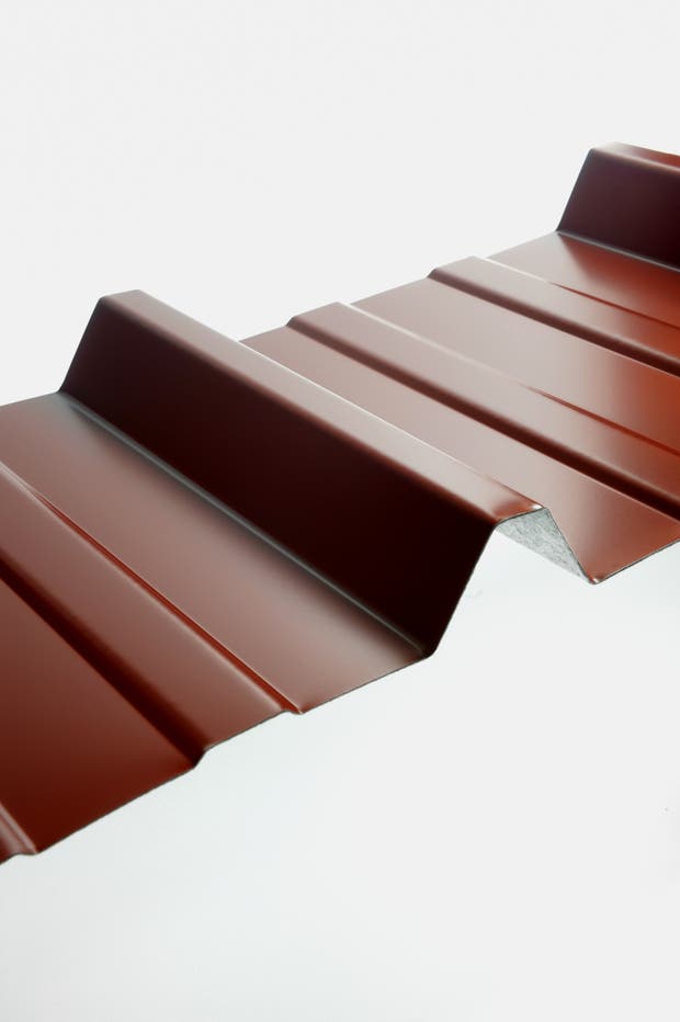 Plaque de toiture nervurée acier galvanisé rouge l.1.05 x L.2.5 m, JORIS IDE | Leroy Merlin
